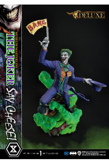 DC Comics Statue 1/3 The Joker Say Cheese Deluxe Bonus Version 99 cm