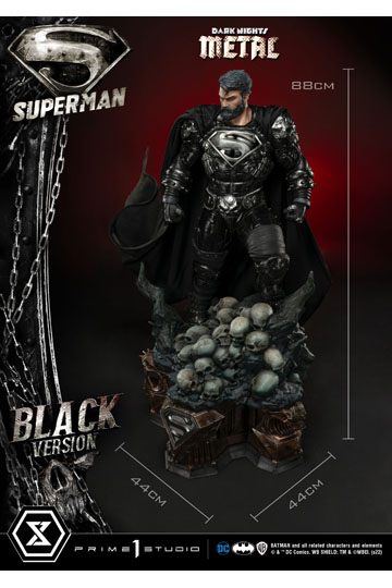 DC Comics Statue 1/3 Superman Black Version 88 cm