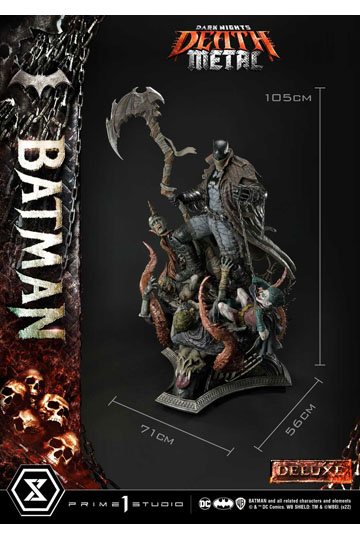 Dark Knights: Metal Statue 1/3 Death Metal Batman Deluxe Bonus Ver. 105 cm