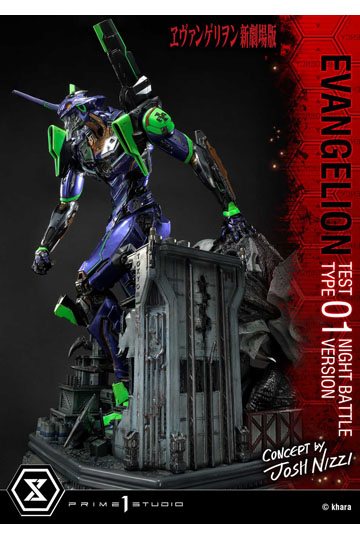Evangelion Statue Evangelion Test Type 01 Night Battle Version Concept by Josh Nizzi 67 cm