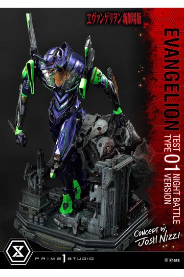 Evangelion Statue Evangelion Test Type 01 Night Battle Version Concept by Josh Nizzi 67 cm