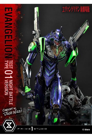 Evangelion Statue Evangelion Test Type 01 Night Battle Version Concept by Josh Nizzi 67 cm