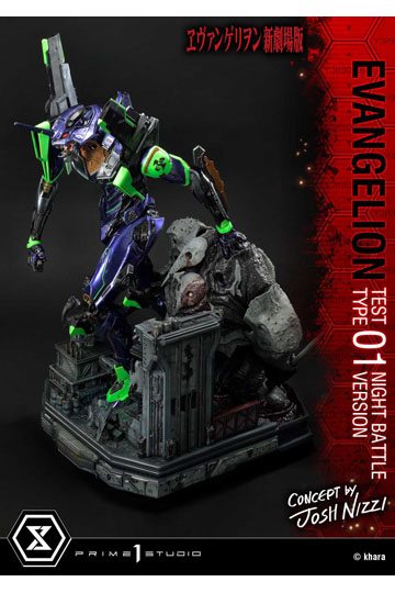 Evangelion Statue Evangelion Test Type 01 Night Battle Version Concept by Josh Nizzi 67 cm