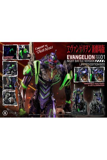 Evangelion Statue Evangelion Test Type 01 Night Battle Version Concept by Josh Nizzi 67 cm