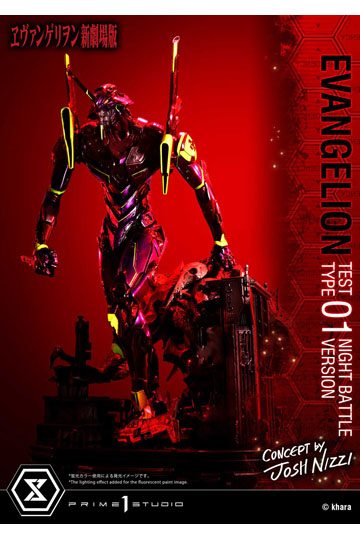 Evangelion Statue Evangelion Test Type 01 Night Battle Version Concept by Josh Nizzi 67 cm