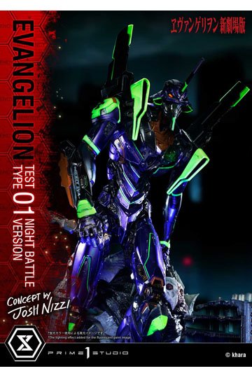 Evangelion Statue Evangelion Test Type 01 Night Battle Version Concept by Josh Nizzi 67 cm