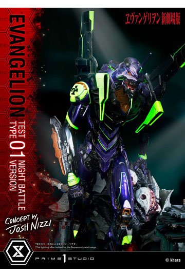 Evangelion Statue Evangelion Test Type 01 Night Battle Version Concept by Josh Nizzi 67 cm