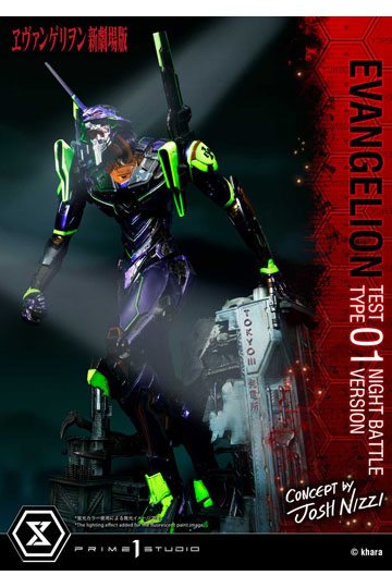 Evangelion Statue Evangelion Test Type 01 Night Battle Version Concept by Josh Nizzi 67 cm