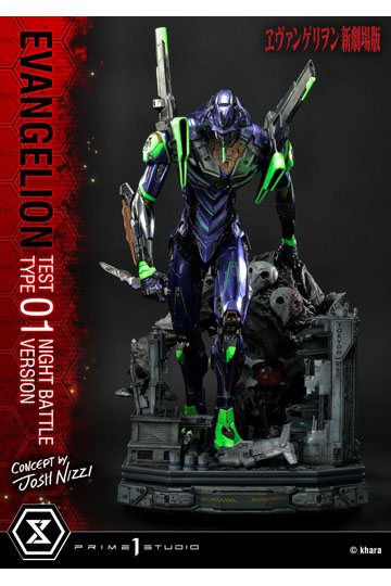 Evangelion Statue Evangelion Test Type 01 Night Battle Version Concept by Josh Nizzi 67 cm