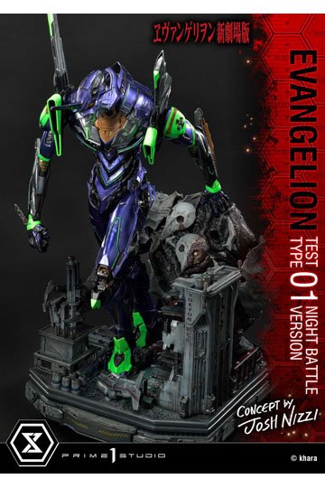 Evangelion Statue Evangelion Test Type 01 Night Battle Version Concept by Josh Nizzi 67 cm