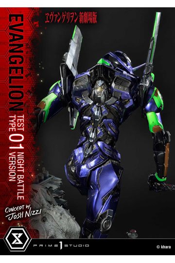 Evangelion Statue Evangelion Test Type 01 Night Battle Version Concept by Josh Nizzi 67 cm