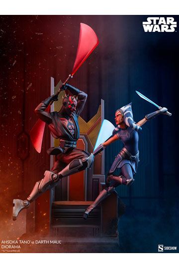 Star Wars: The Clone Wars Diorama Ahsoka Tano vs Darth Maul 51 cm
