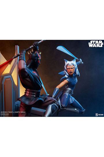Star Wars: The Clone Wars Diorama Ahsoka Tano vs Darth Maul 51 cm