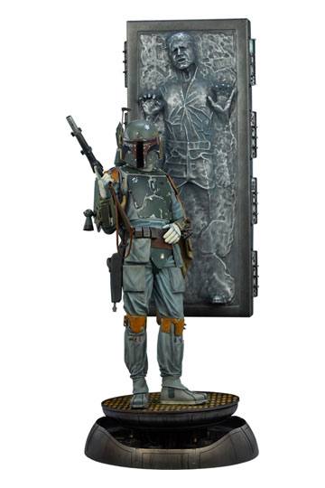 Star Wars Premium Format Statue Boba Fett and Han Solo in Carbonite 70 cm