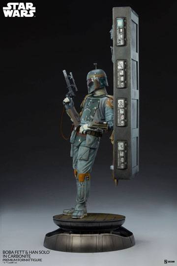Star Wars Premium Format Statue Boba Fett and Han Solo in Carbonite 70 cm
