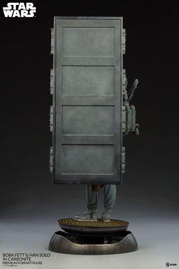 Star Wars Premium Format Statue Boba Fett and Han Solo in Carbonite 70 cm