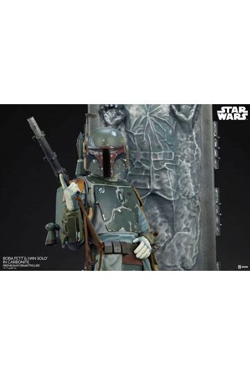 Star Wars Premium Format Statue Boba Fett and Han Solo in Carbonite 70 cm
