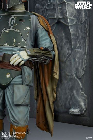 Star Wars Premium Format Statue Boba Fett and Han Solo in Carbonite 70 cm