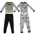 DC Comics Batman Costume & JLA  Long Sleeve 4-Piece Pajama Set