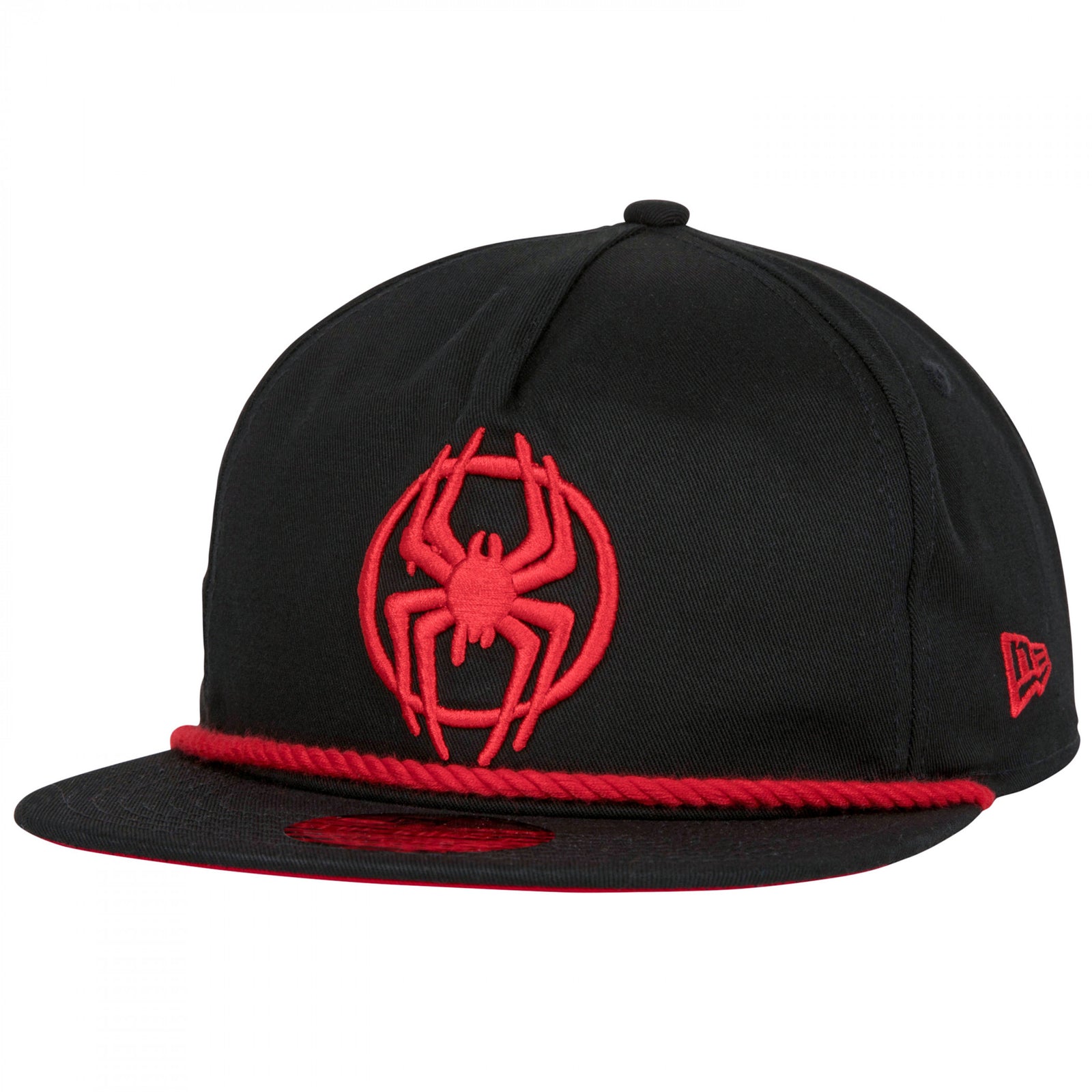Spider-Man Miles Morales Logo New Era Adjustable Golfer Rope Hat