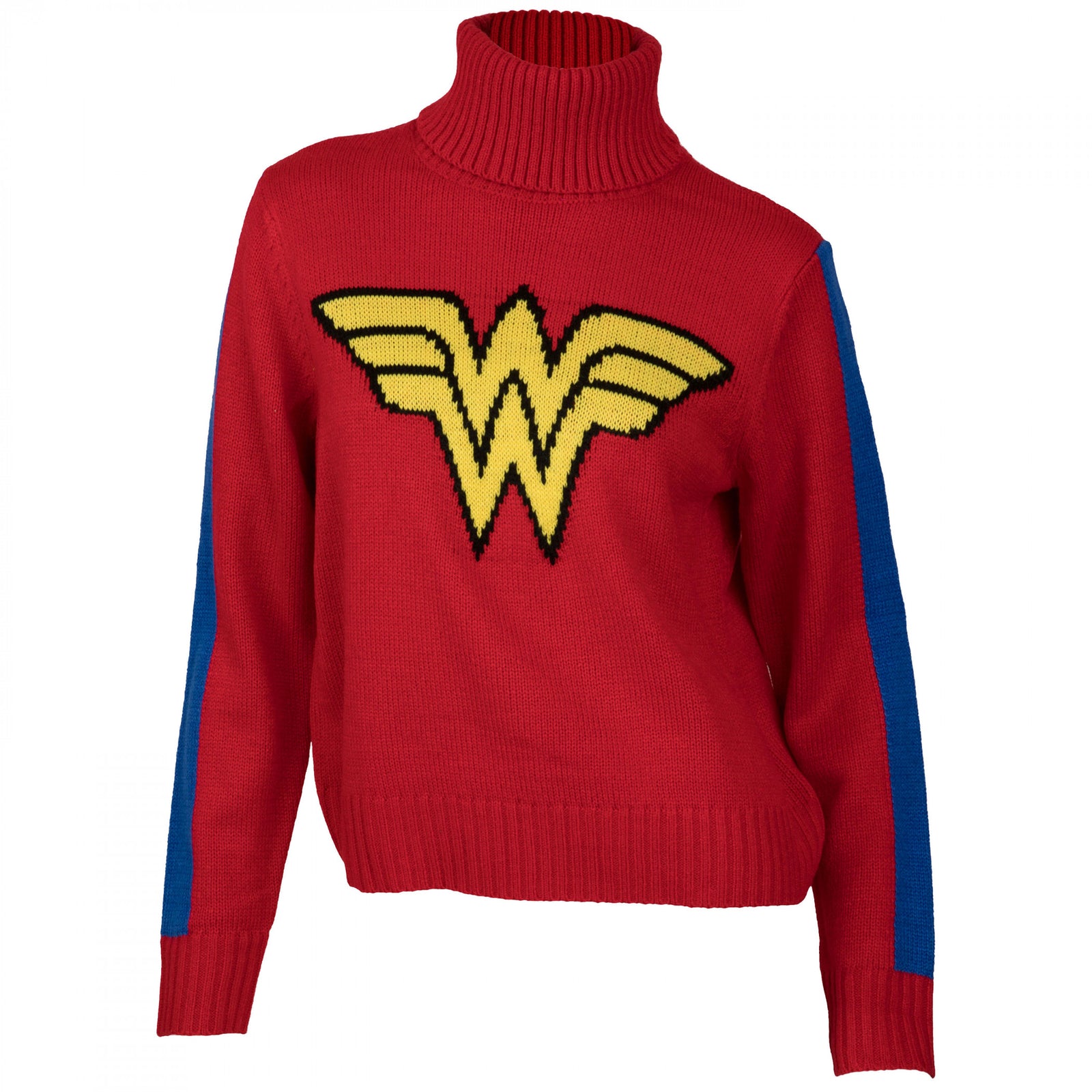 Wonder Woman Logo Pullover Turtle Neck Sweater