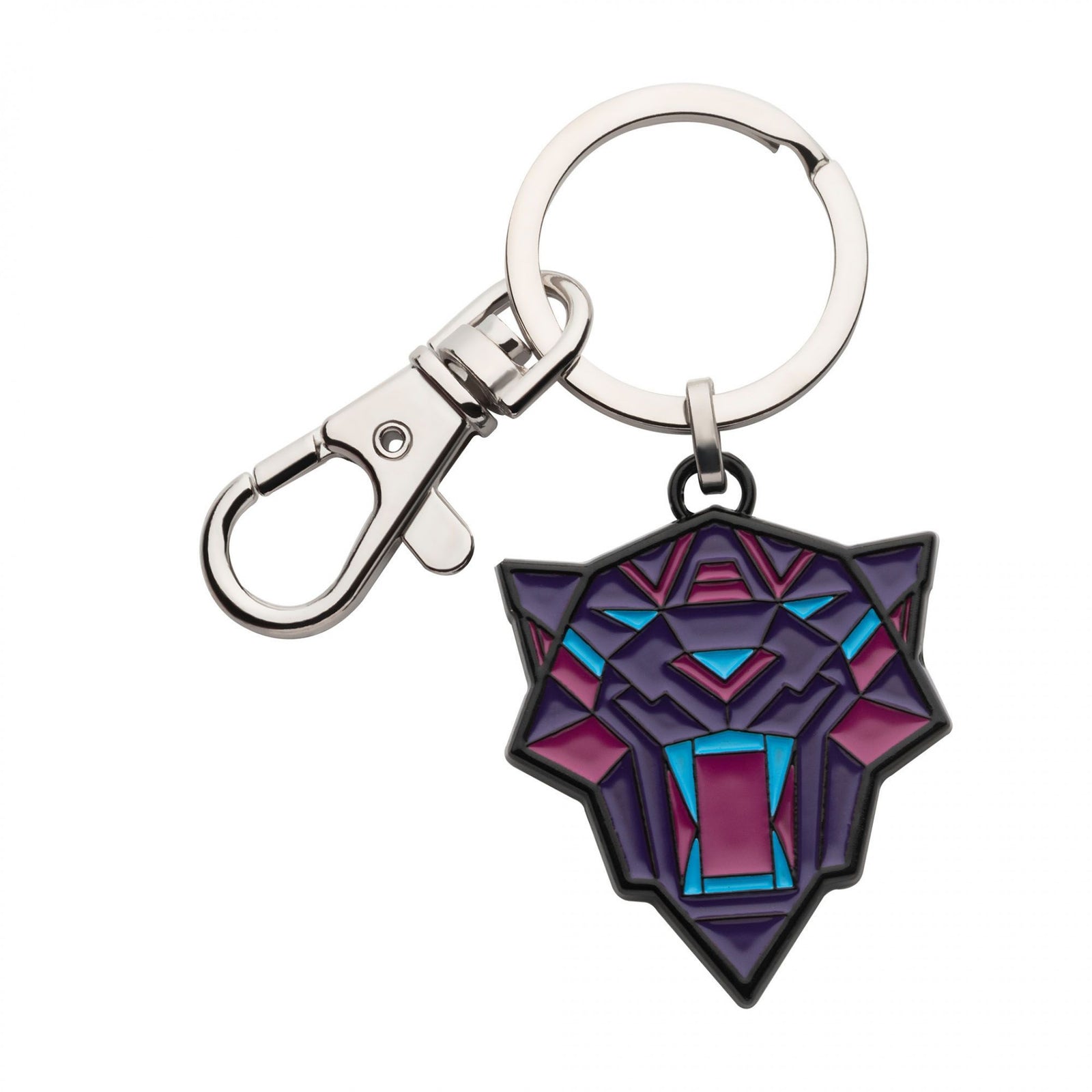 Black Panther Purple Logo Keychain