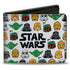 Star Wars Classic Six Character Face Collage AOP Bi-Fold Wallet