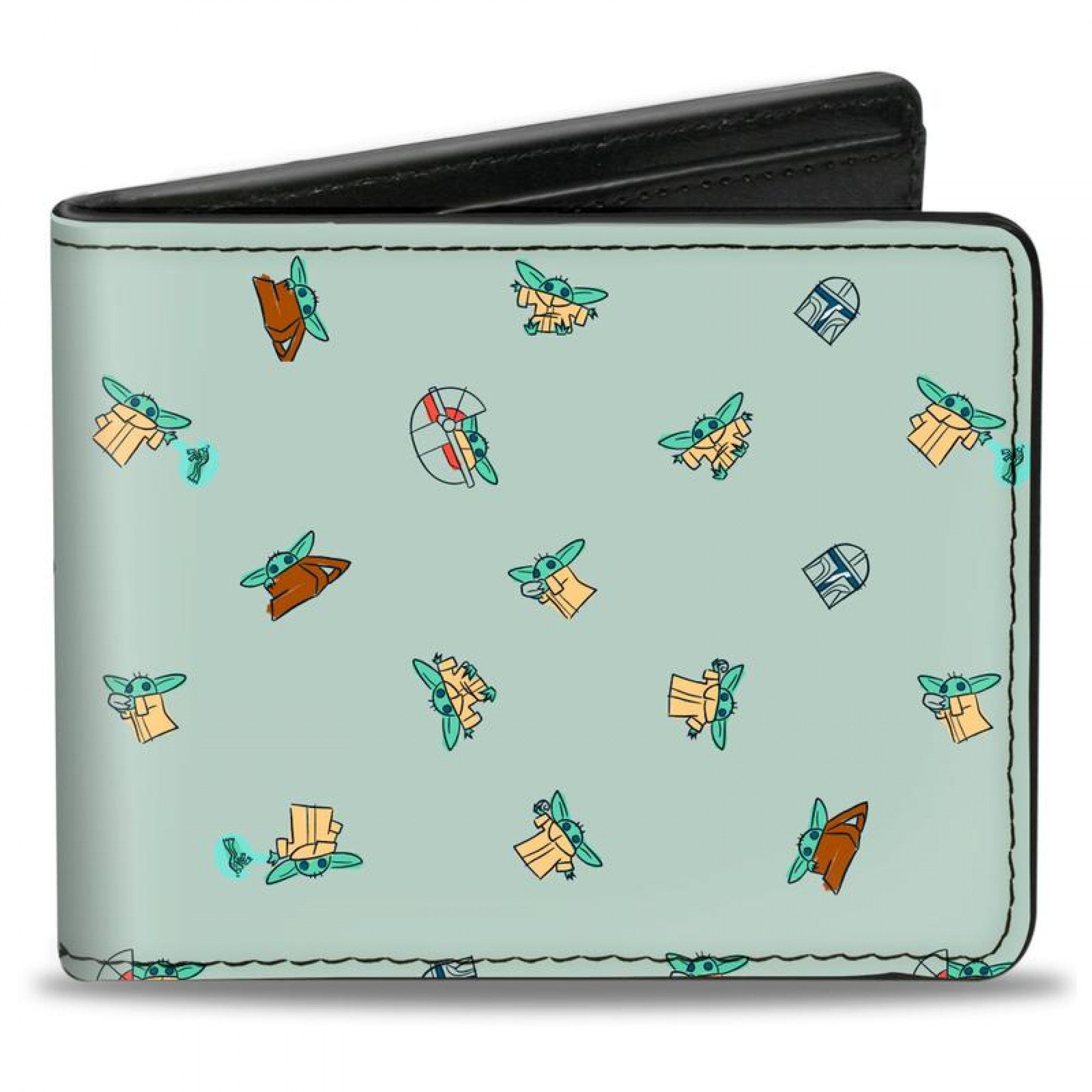 Star Wars The Mandalorian The Child Grogu Sketch Vegan Leather Wallet
