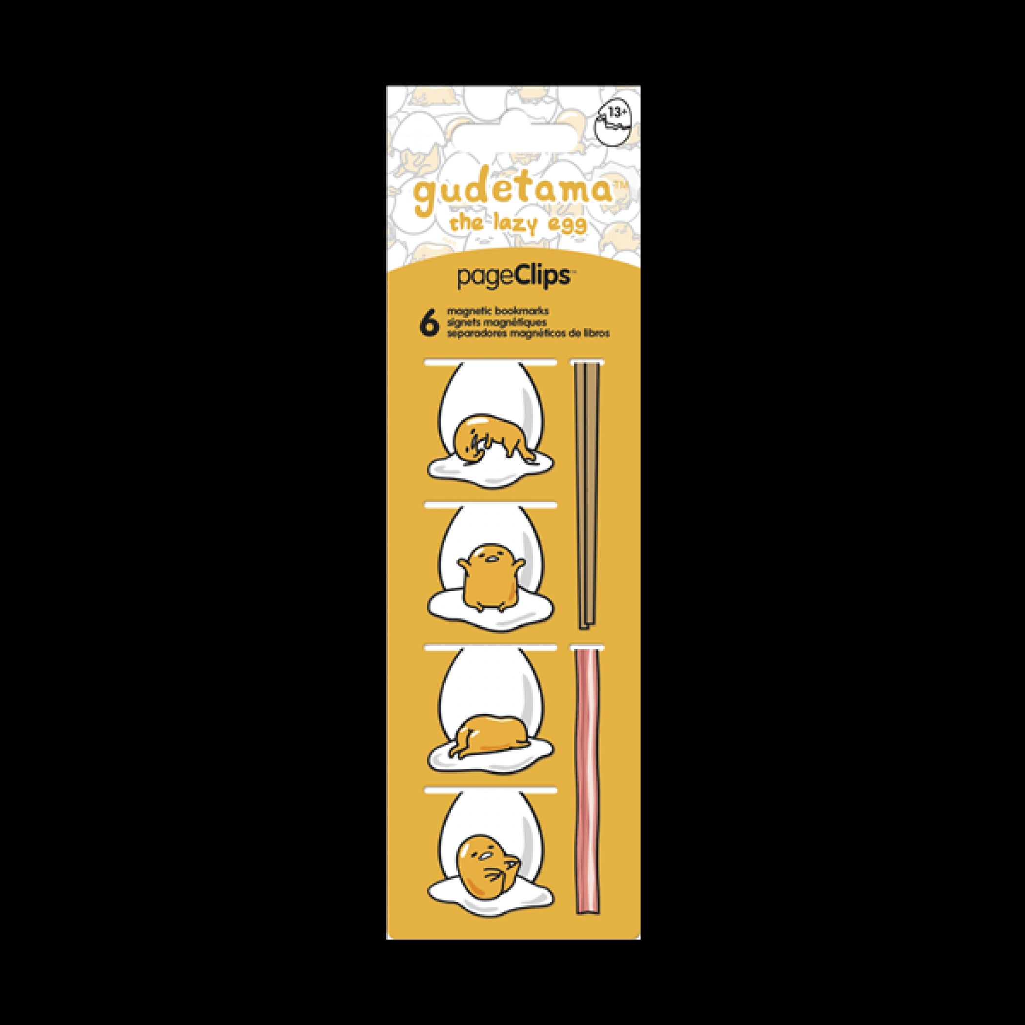 Sanrio Gudetama Page Clip Bookmarks 6-Pack