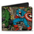 Avengers Retro Group Pose Distressed Bi-Fold Wallet