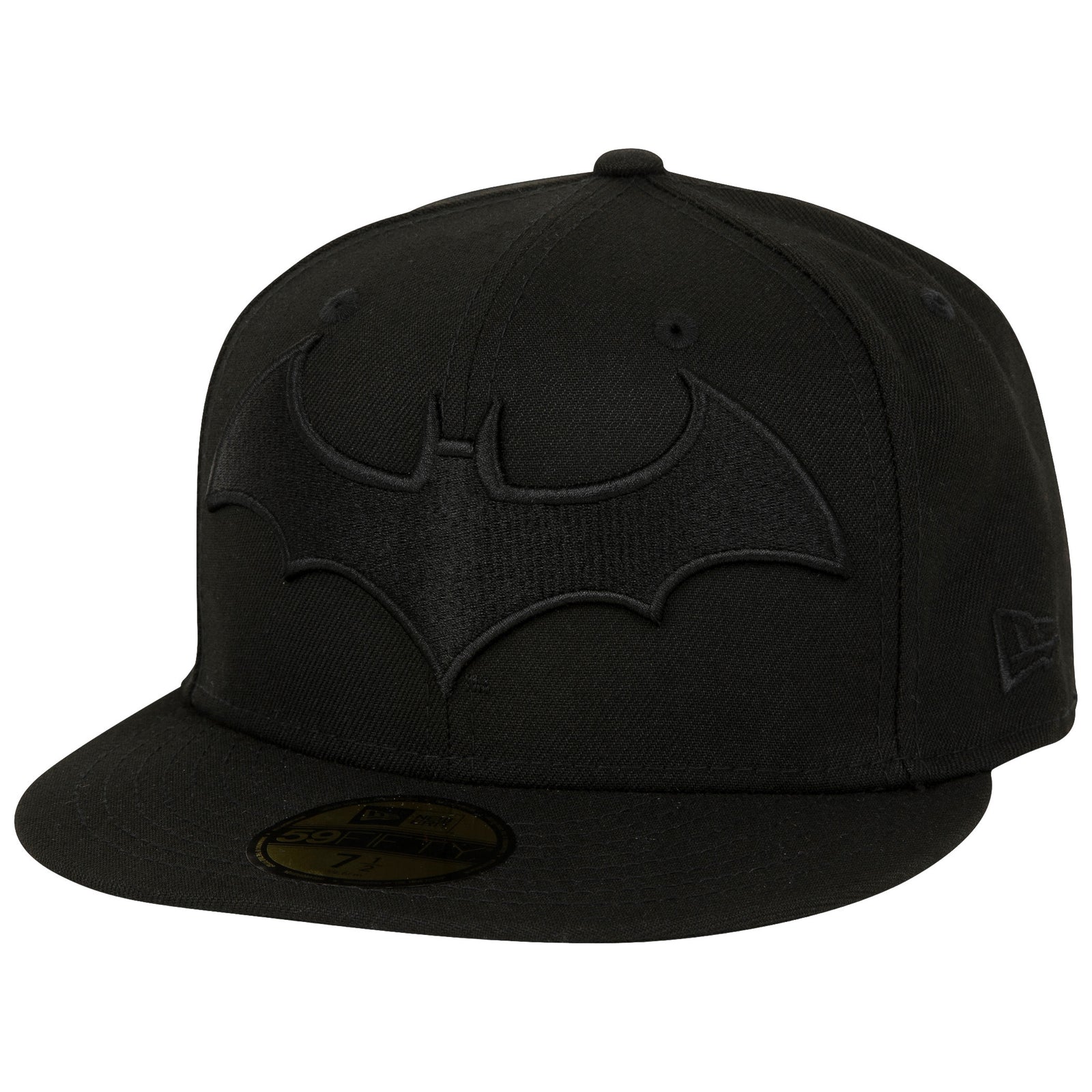Batman Hush Logo Black on Black Colorway New Era 59Fifty Fitted Hat