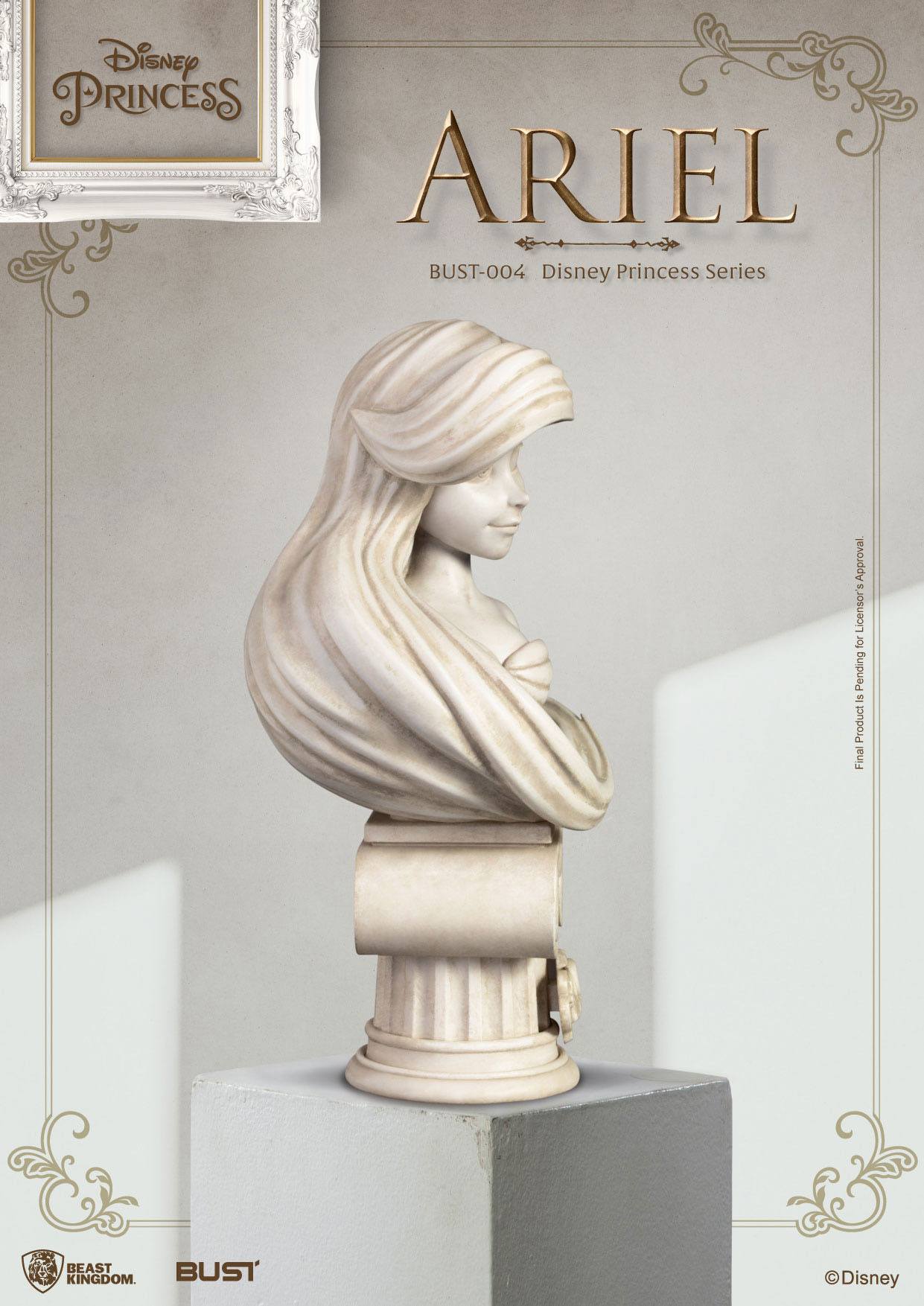 Disney Princess Series PVC Bust Ariel 15 cm