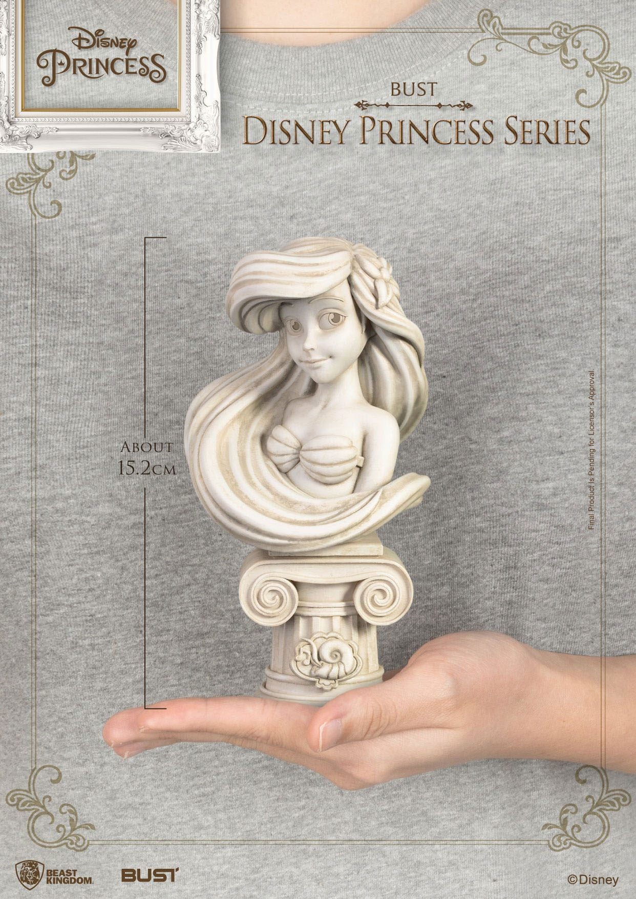 Disney Princess Series PVC Bust Ariel 15 cm