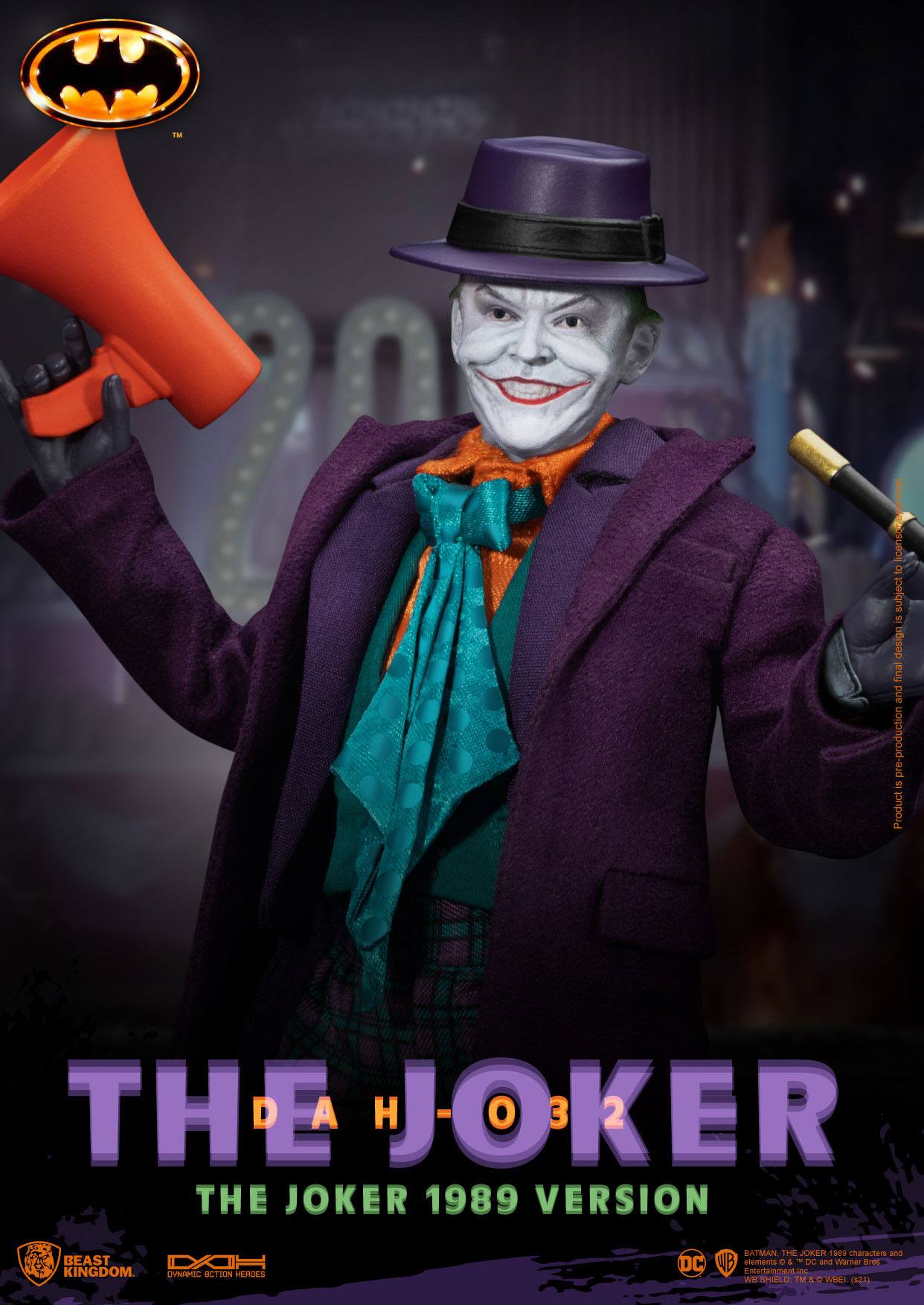 Batman 1989 Dynamic 8ction Heroes Action Figure 1/9 The Joker 21 cm