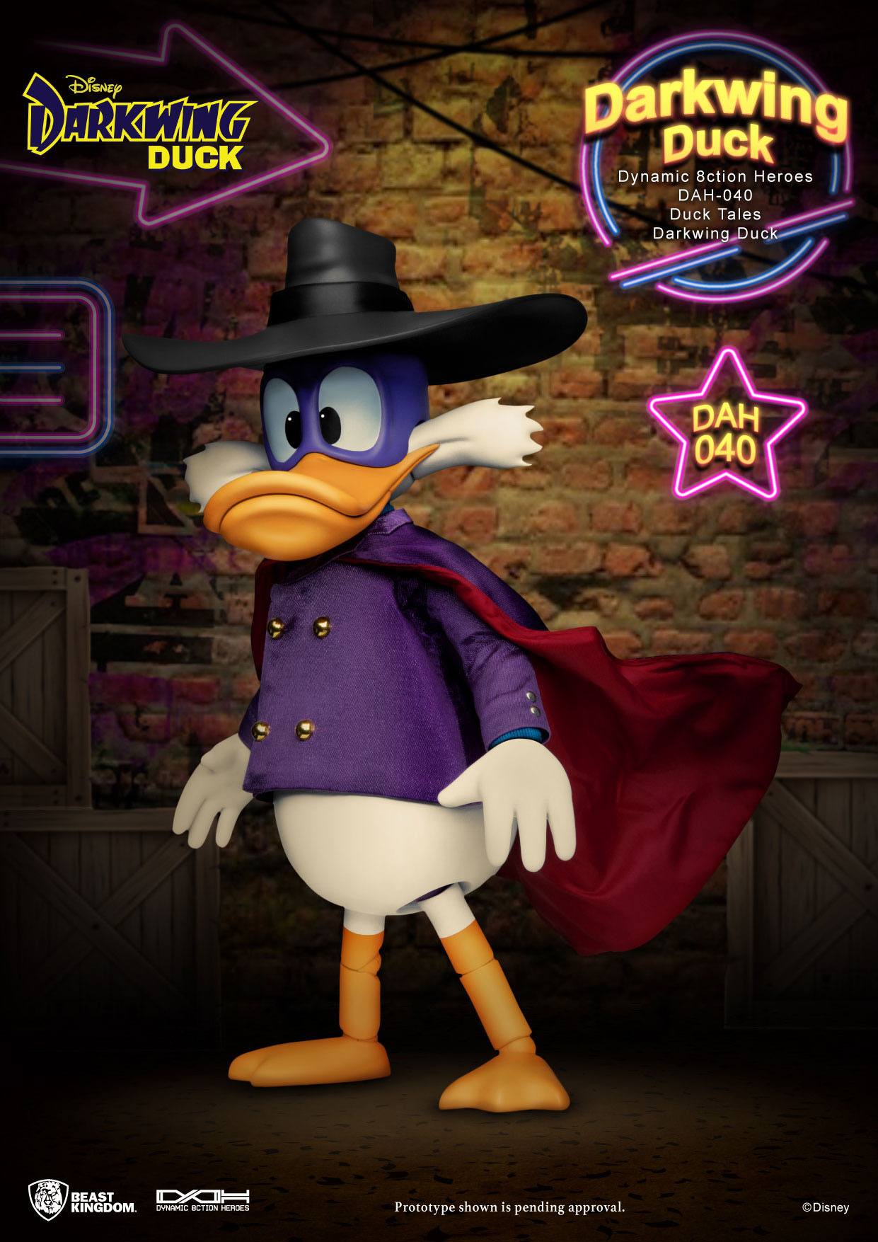 Disney Darkwing Duck Dynamic 8ction Heroes Action Figure 1/9 Darkwing Duck 16 cm