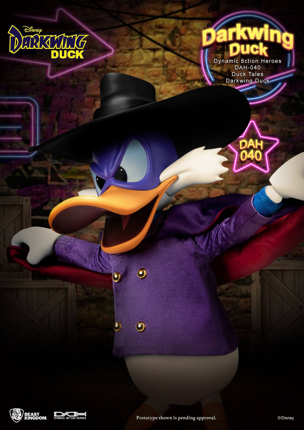 Disney Darkwing Duck Dynamic 8ction Heroes Action Figure 1/9 Darkwing Duck 16 cm