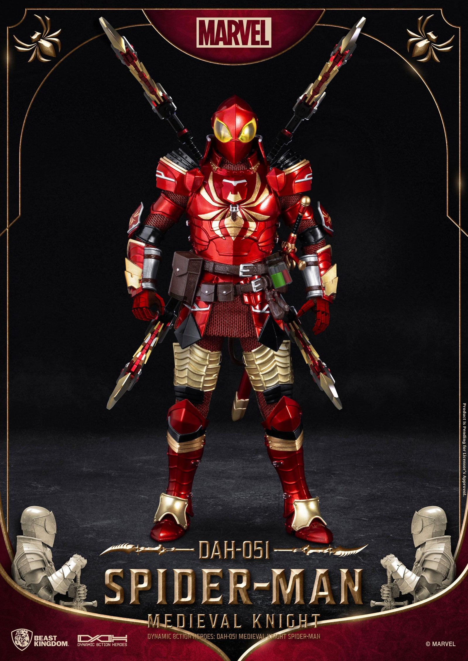 Marvel Dynamic 8ction Heroes Action Figure 1/9 Medieval Knight Iron Man 20 cm