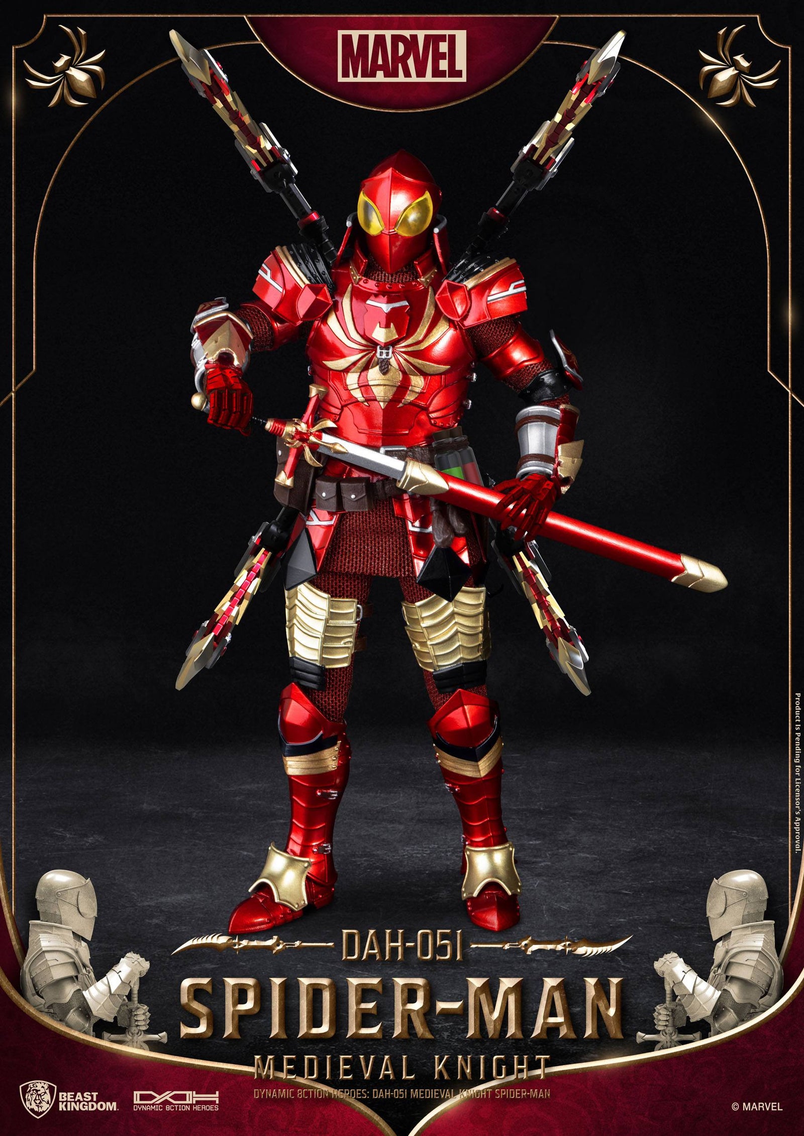Marvel Dynamic 8ction Heroes Action Figure 1/9 Medieval Knight Iron Man 20 cm