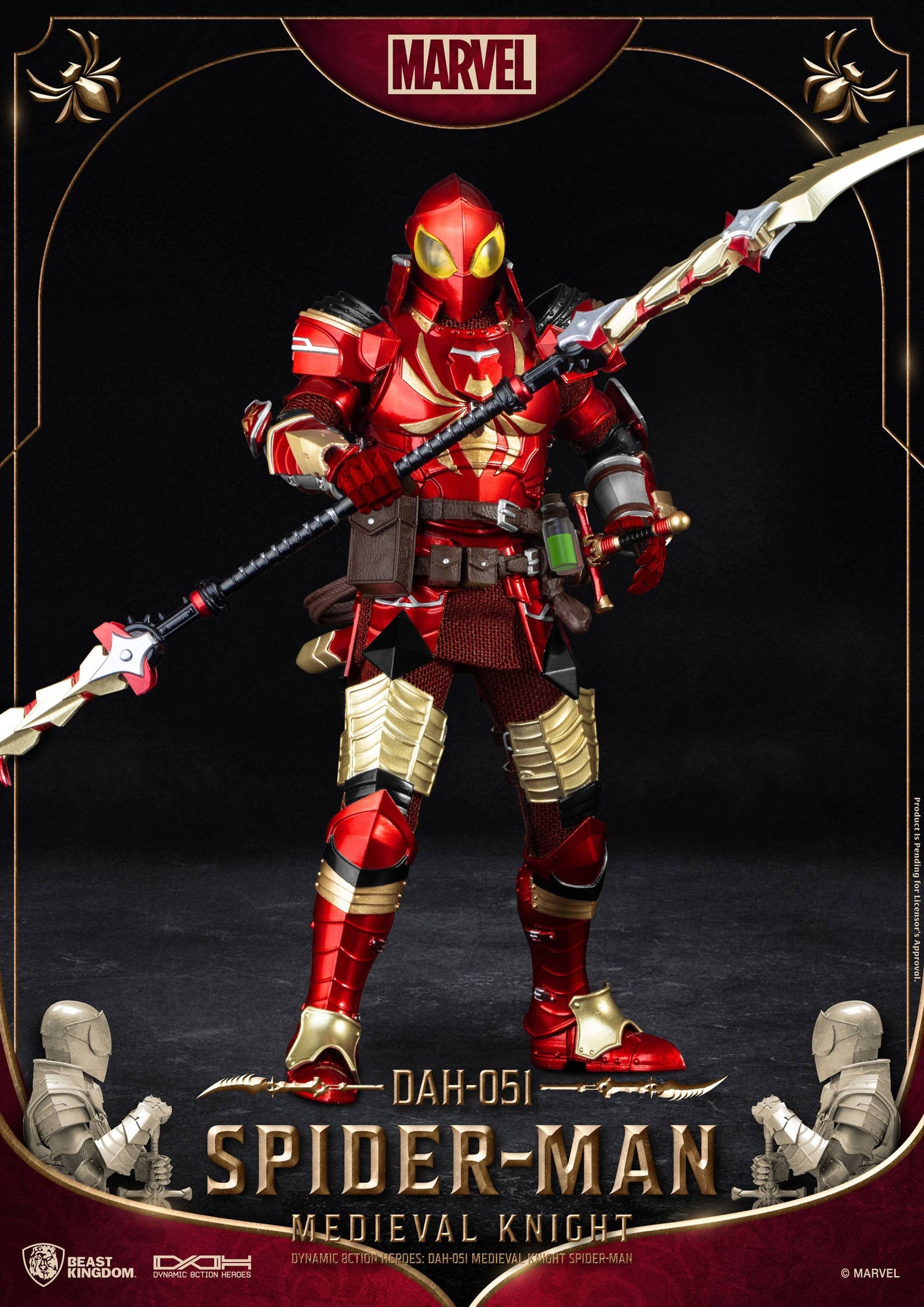 Marvel Dynamic 8ction Heroes Action Figure 1/9 Medieval Knight Iron Man 20 cm