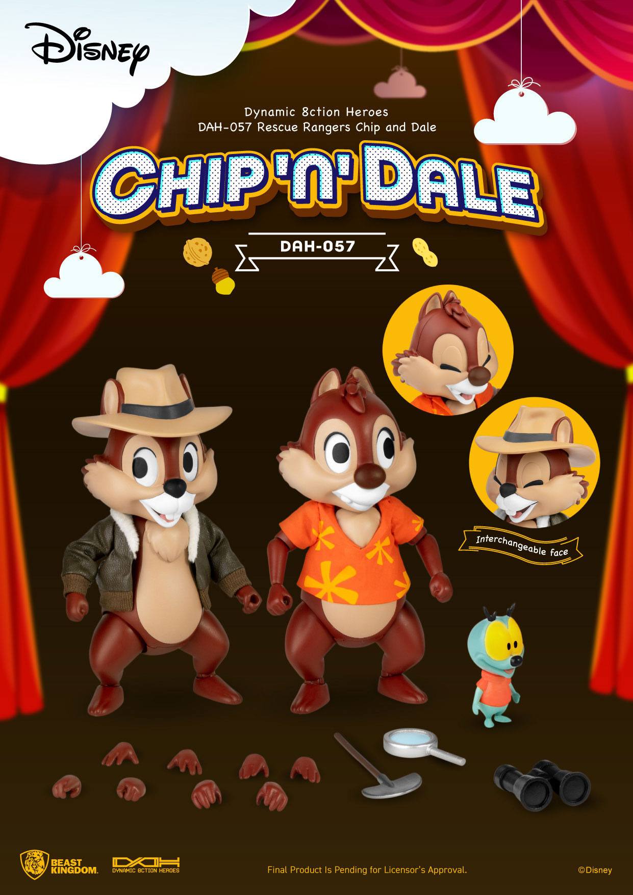 Disney Chip 'n Dale: Rescue Rangers Dynamic 8ction Heroes Action Figures 1/9 Chip & Dale 10 cm