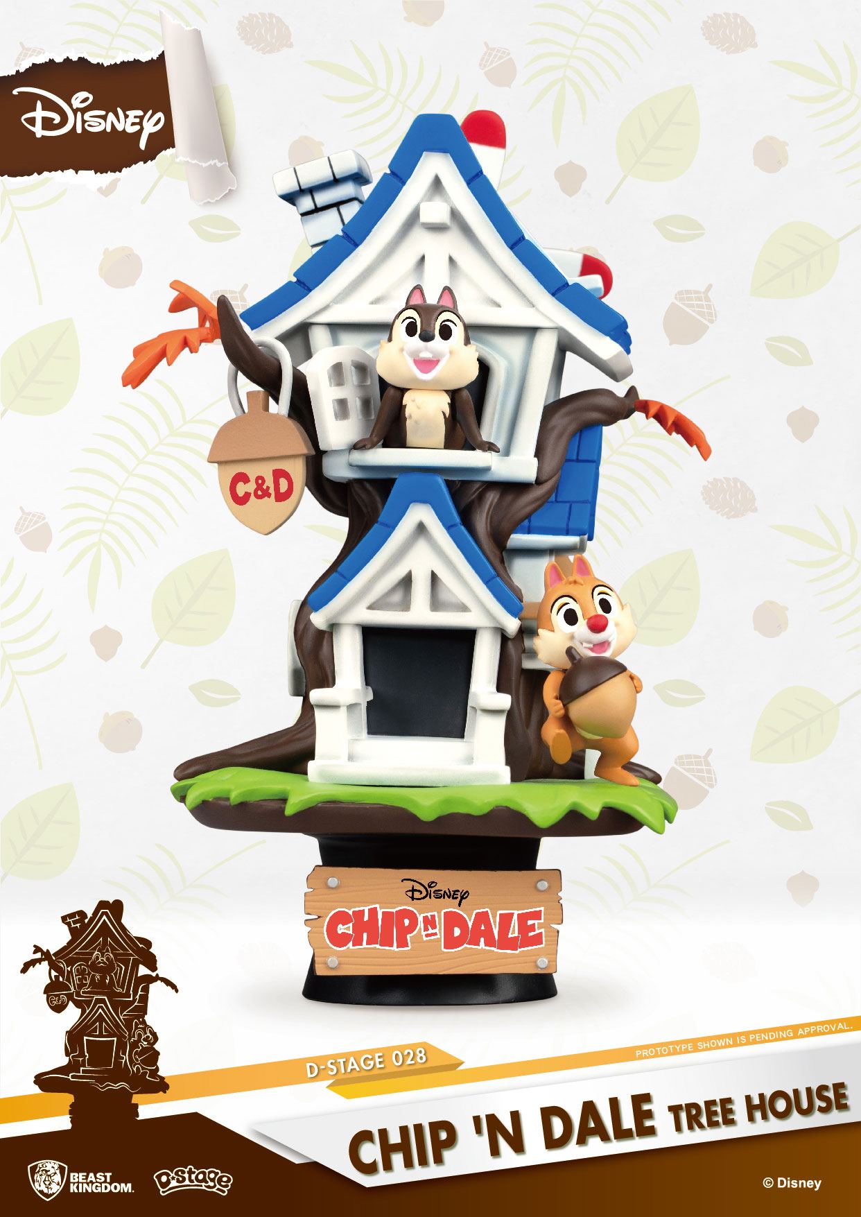 Disney Summer Series D-Stage PVC Diorama Chip 'n Dale Tree House 16 cm