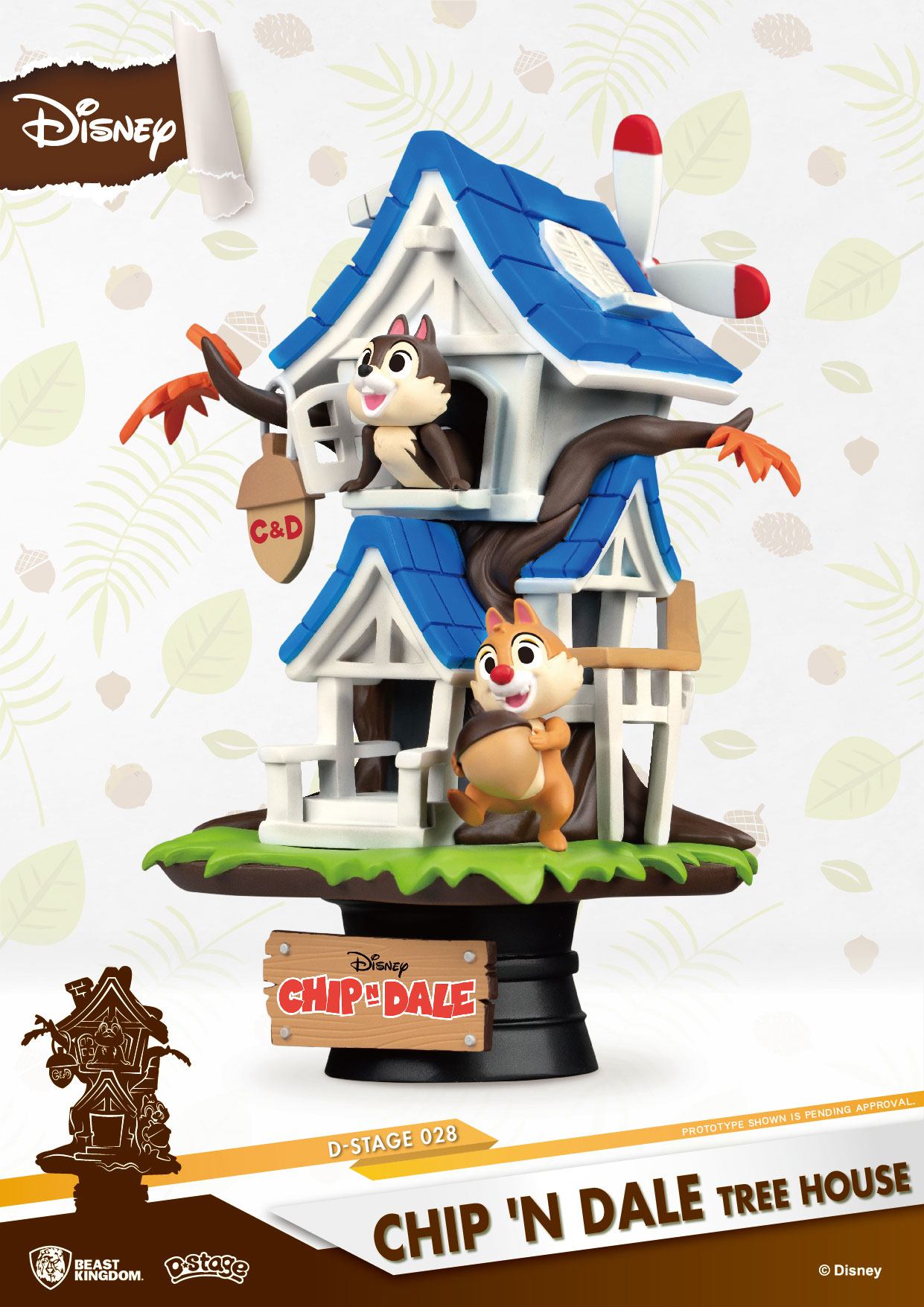 Disney Summer Series D-Stage PVC Diorama Chip 'n Dale Tree House 16 cm