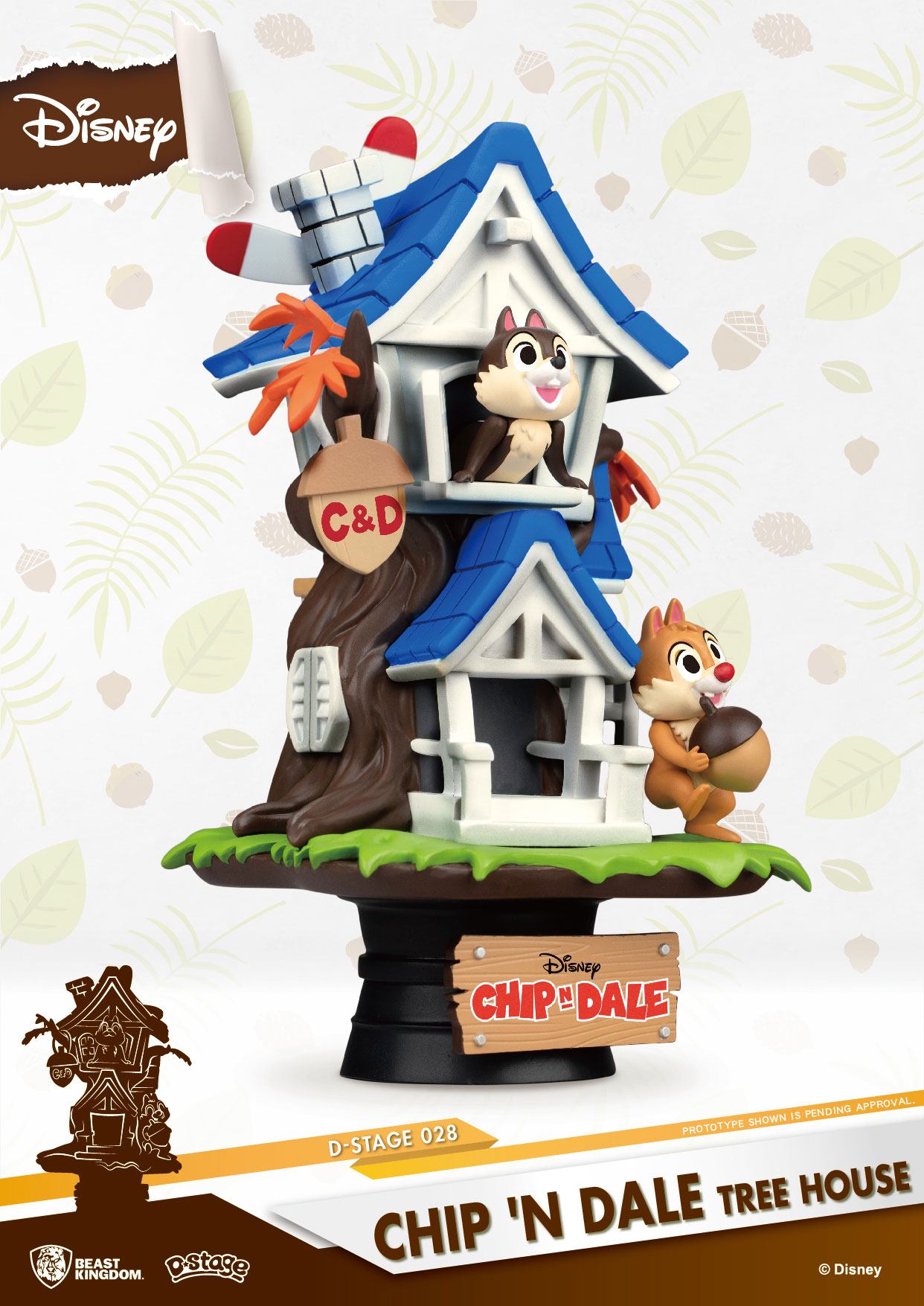 Disney Summer Series D-Stage PVC Diorama Chip 'n Dale Tree House 16 cm