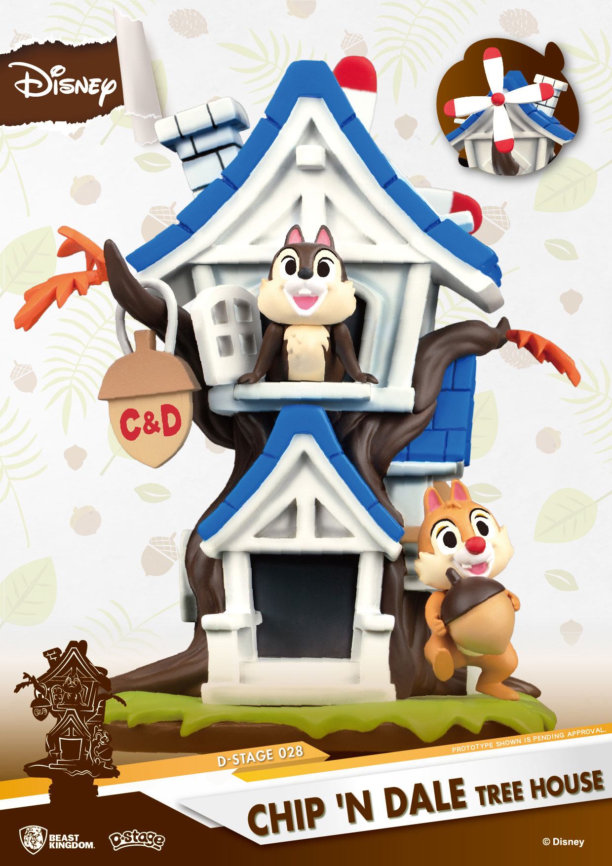 Disney Summer Series D-Stage PVC Diorama Chip 'n Dale Tree House 16 cm