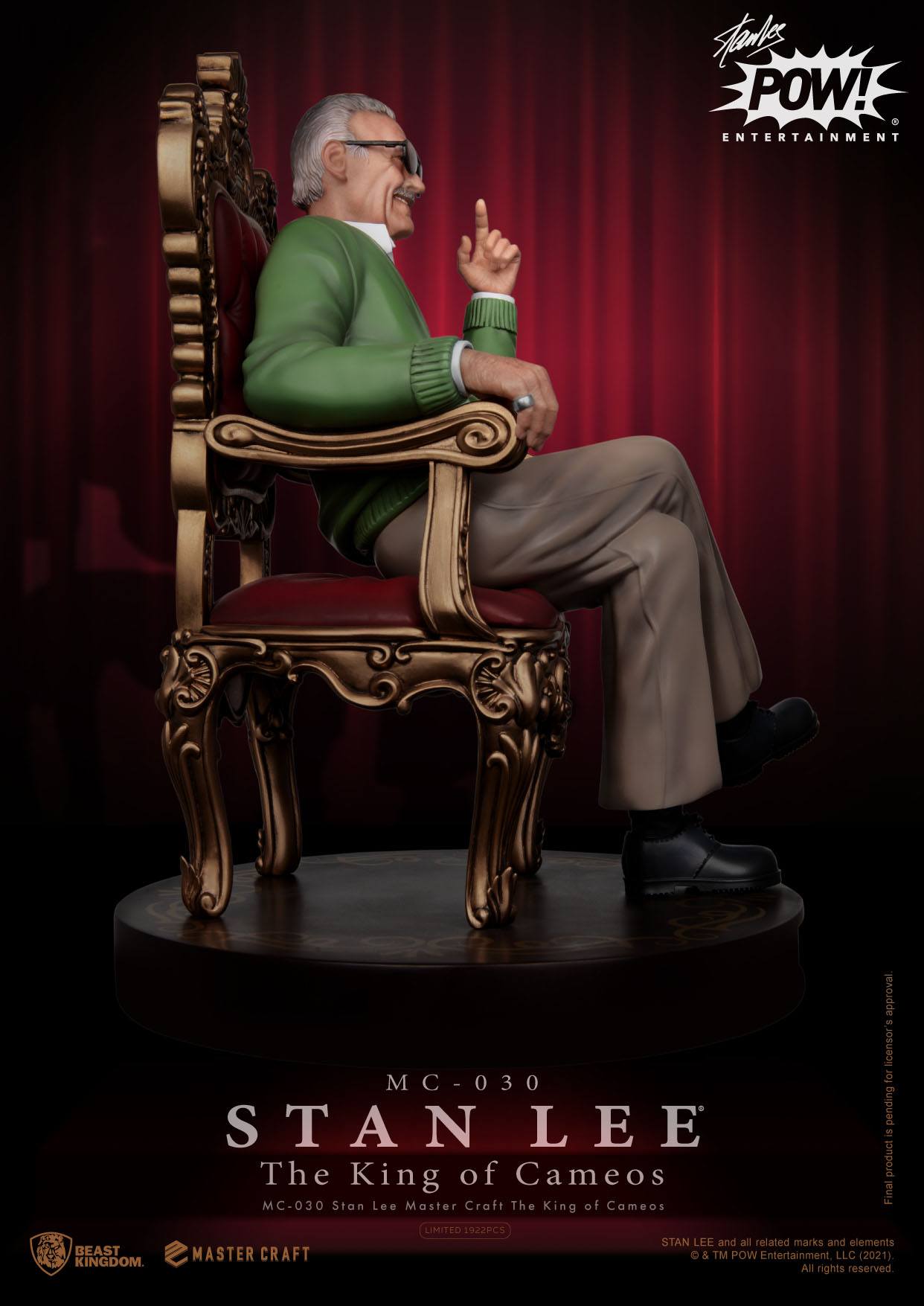 Stan Lee Master Craft Statue The King of Cameos 33 cm