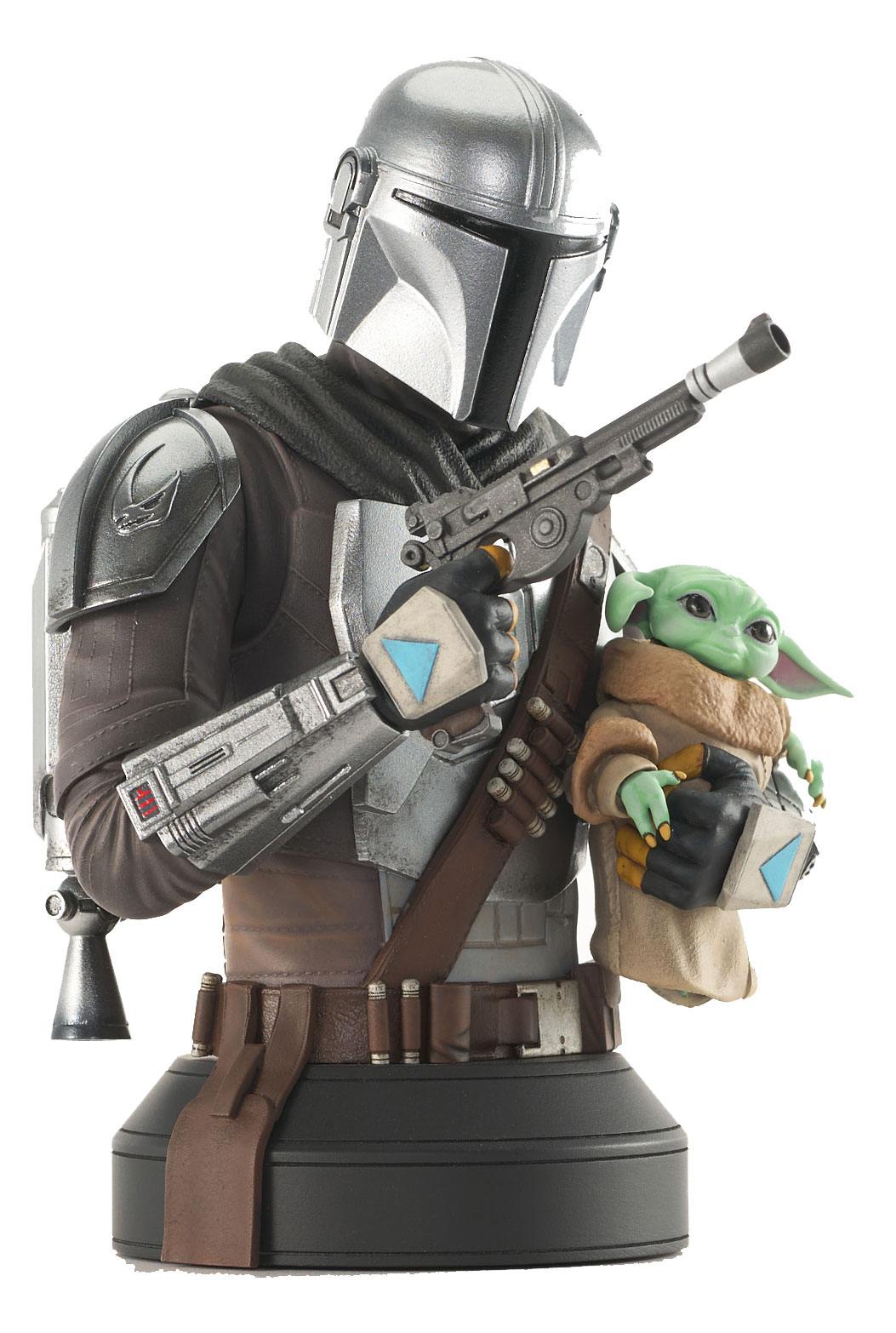 Star Wars: The Mandalorian Bust 1/6 The Mandalorian with Grogu 15 cm