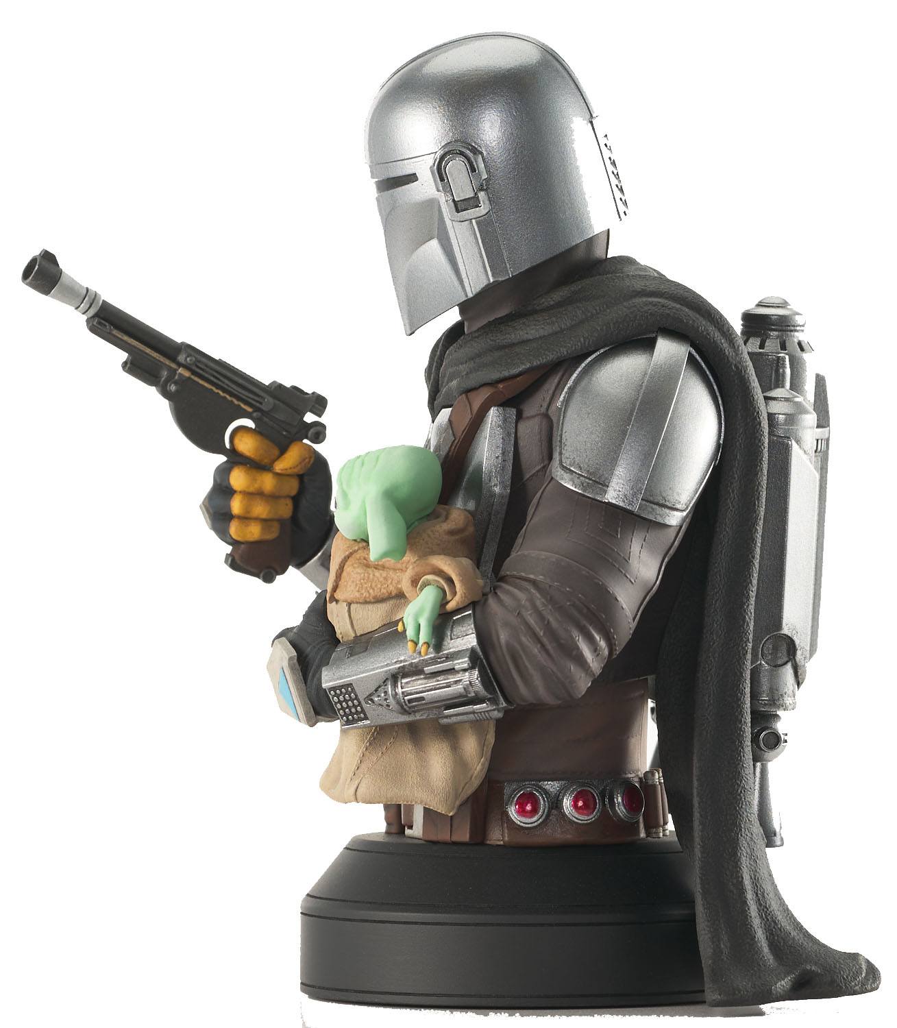 Star Wars: The Mandalorian Bust 1/6 The Mandalorian with Grogu 15 cm