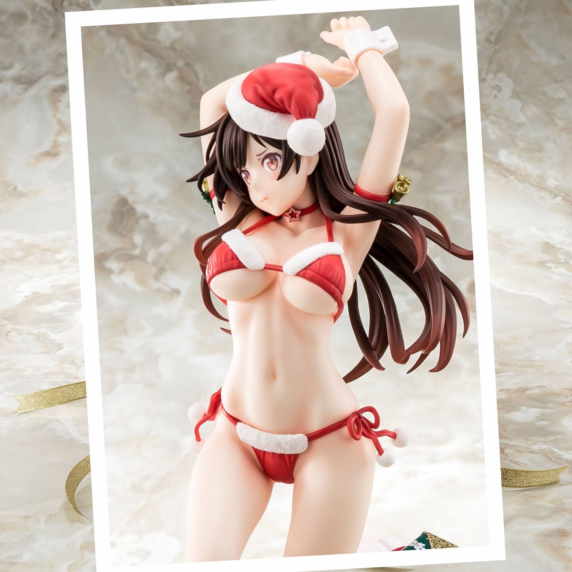 Rent-A-Girlfriend PVC Statue 1/6 Mizuhara Chizuru Santa Bikini de Fuwamoko 2nd Xmas 26 cm