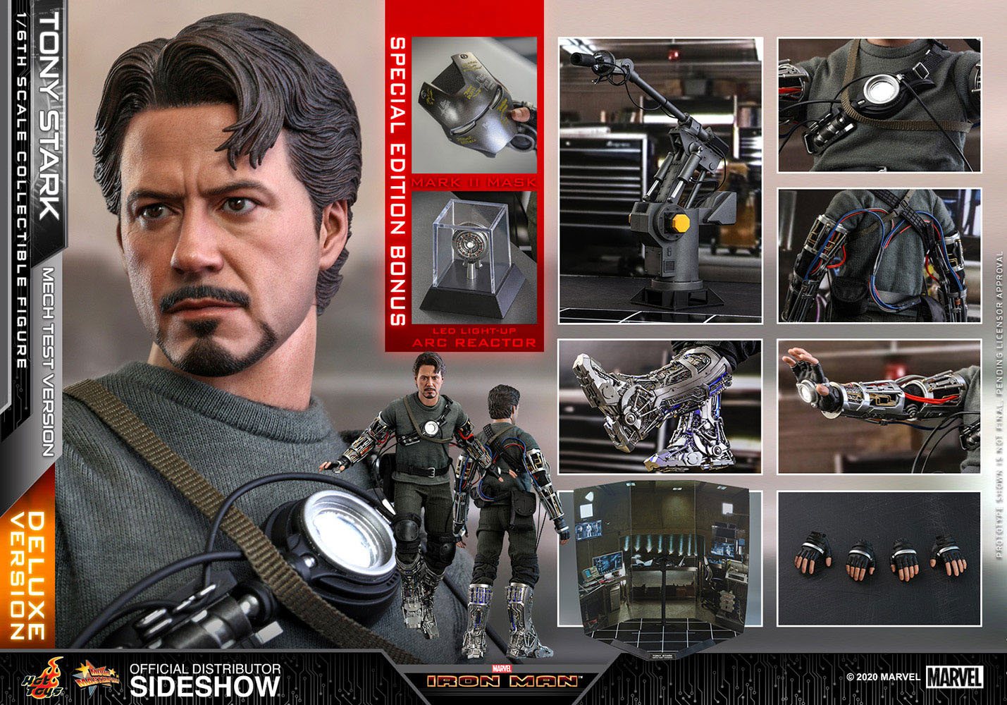 Iron Man Movie Masterpiece Action Figure 1/6 Tony Stark (Mech Test Deluxe Version) 30 cm