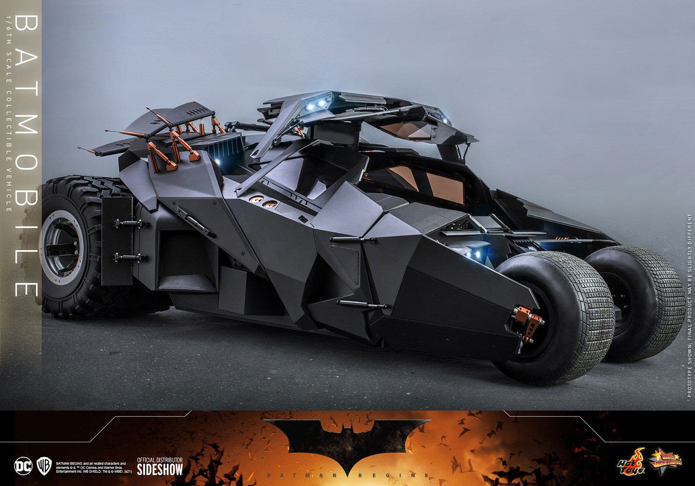 The Dark Knight Trilogy Movie Masterpiece Action Figure 1/6 Batmobile 73 cm